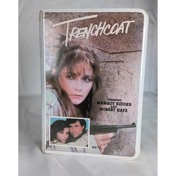 Other - Trenchcoat 1983 Betamax Beta Tape‎ Margot Kidder Robert Hays Walt Disney Mystery